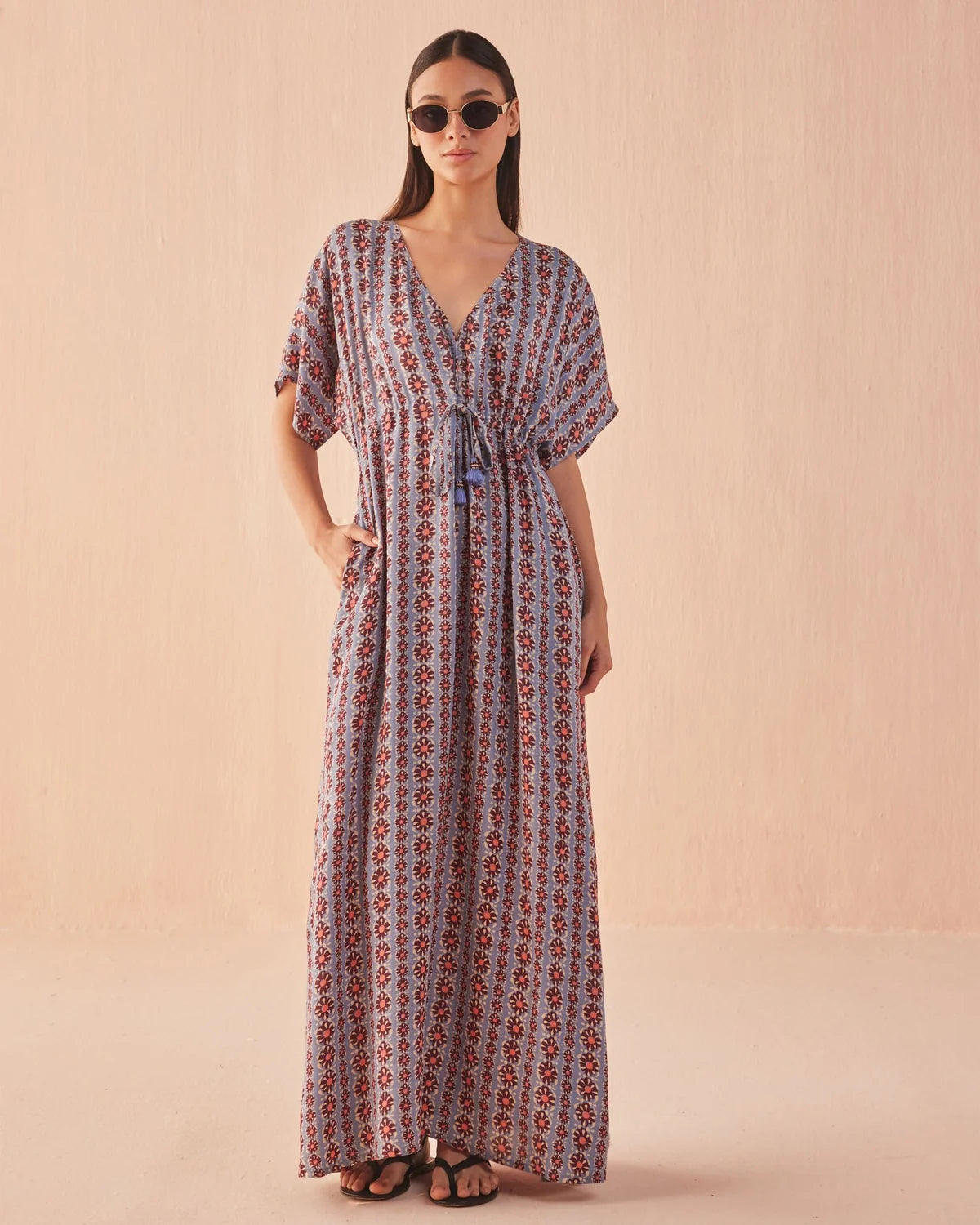 PIA CAFTAN IN HIBISCUS