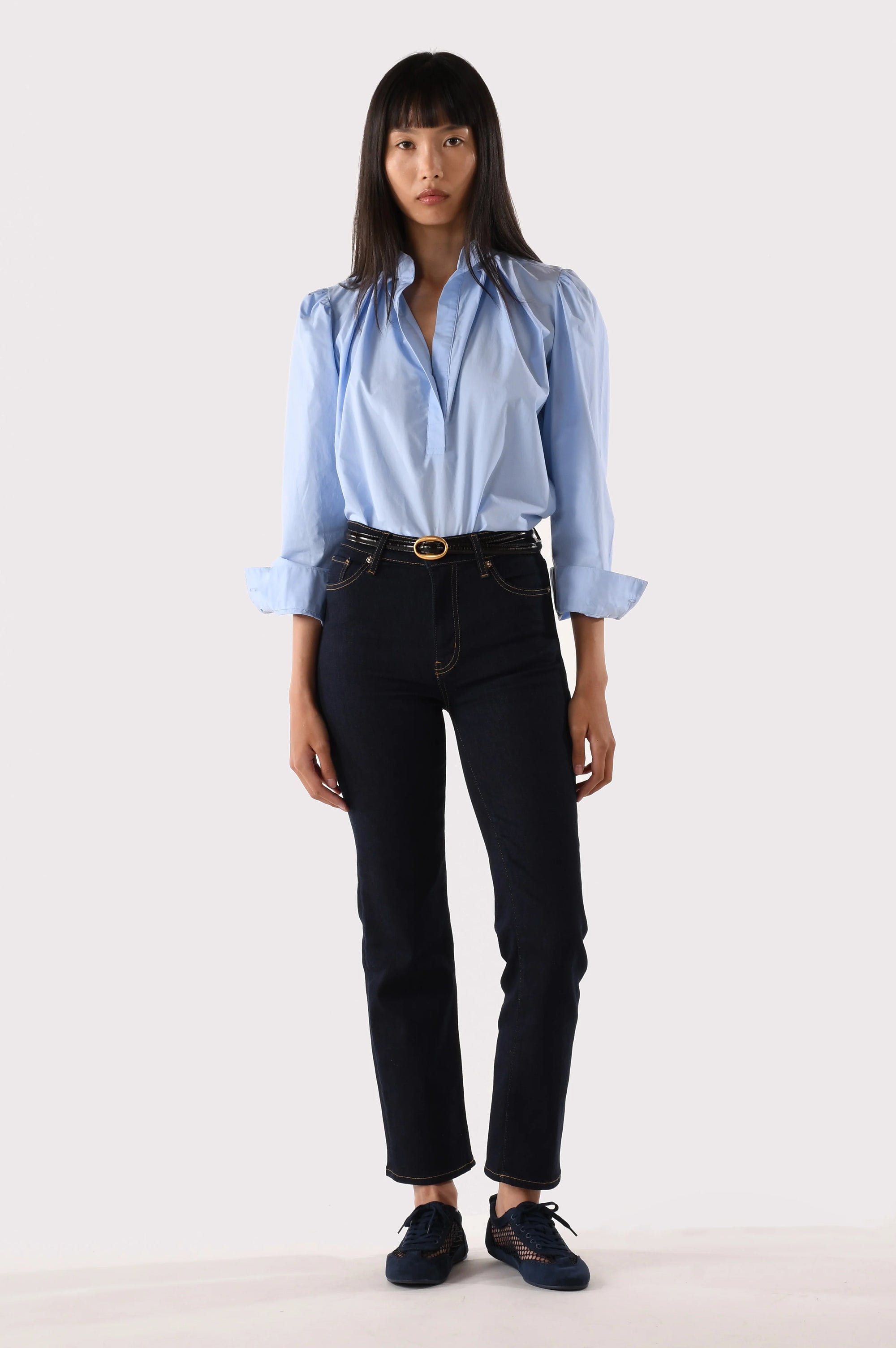 PUFF SHIRT IN GARÇON BLEU