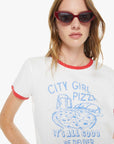 LIL GOODIE RINGER TEE IN CITY GIRL PIZZA