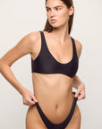 RUE SWIM TOP IN NOIR