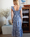 SASCO DRESS IN INDIGO BLOSSOM