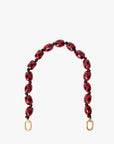 SHORTIE STRAP IN BLACK/RED CHECKER