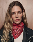 SILK BANDANA IN TRUE RED