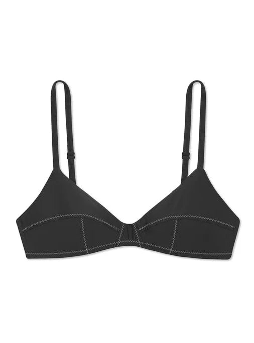 SIMONE RETRO TOP IN NOIR ZIG