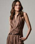 SLOAN VEST IN CHOCOLATE