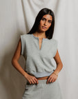 SLOANE MUSCLE TANK IN HEATHER GREY