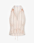 SLOAN VEST IN PEACH STRIPE