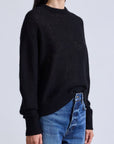 SOFTEST TISSUE WEIGHT SWEATER IN BLACK