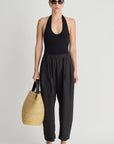 SPA PLEAT PANT IN BLACK