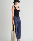 SPA PLEAT PANT IN NAVY