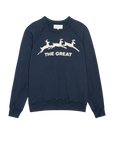 COLLEGE SWEATSHIRT IN NAVY WITH DEER GRAPHIC