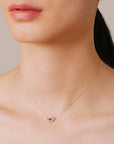 TINY PAVE EVIL EYE NECKLACE