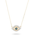 TINY PAVE EVIL EYE NECKLACE