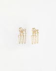 TRIPLE DIAMOND CONSTELLATION CHAIN EARRINGS
