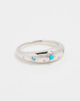 CELESTIAL TURQUOISE & DIAMOND DOME RING