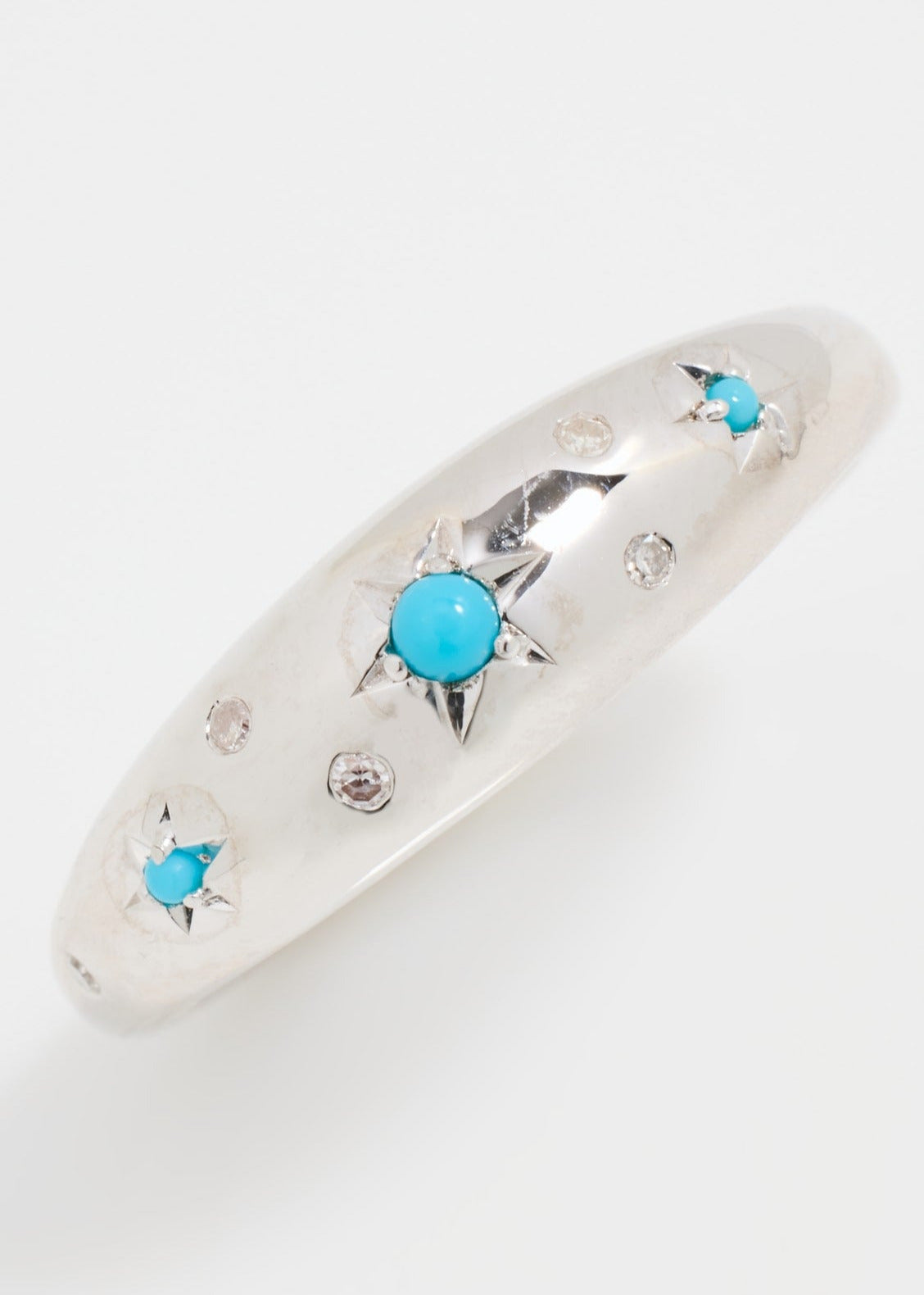 CELESTIAL TURQUOISE & DIAMOND DOME RING