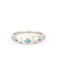 CELESTIAL TURQUOISE & DIAMOND DOME RING