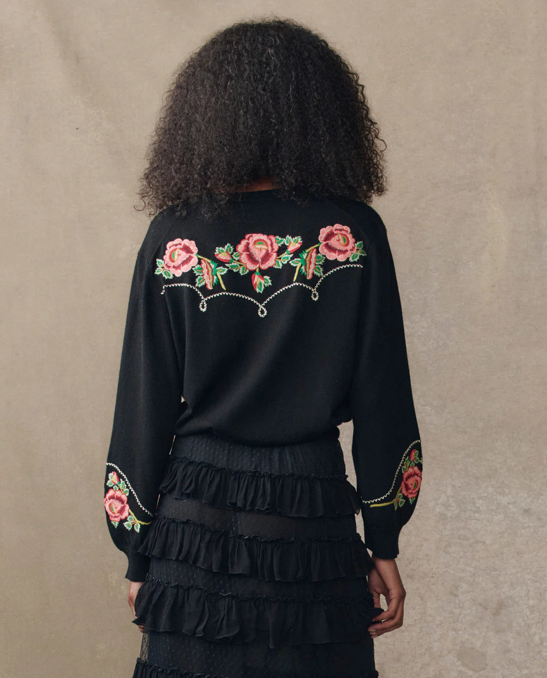 HEIRLOOM ROSE WESTERN CARDIGAN