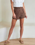 ZINNA SHORTS IN CHOCOLATE