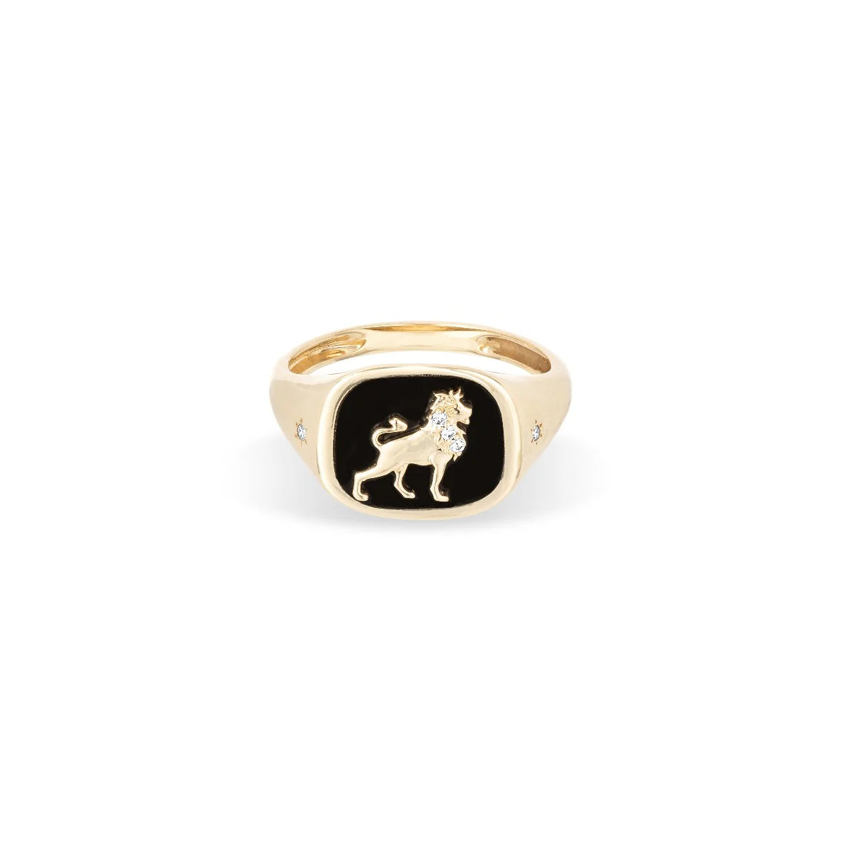 ZODIAC CERAMIC + DIAMOND SIGNET RING