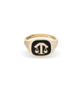 ZODIAC CERAMIC + DIAMOND SIGNET RING