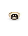 ZODIAC CERAMIC + DIAMOND SIGNET RING