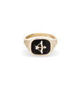 ZODIAC CERAMIC + DIAMOND SIGNET RING