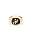 ZODIAC CERAMIC + DIAMOND SIGNET RING