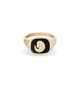 ZODIAC CERAMIC + DIAMOND SIGNET RING