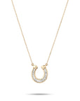 GOLD BAGUETTE HORSESHOE NECKLACE