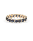 SAPPHIRE + DIAMOND ROUNDS ETERNITY RING