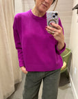 LELA SWEATER IN ELECTRIC VIOLET