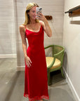 TAYLOR SILK DRESS IN SCARLET