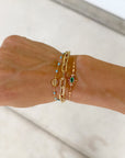 CLASSIC MADONNA CHARM BRACELET / 6.7" / TURQUOISE
