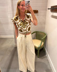OCTAVIA TOP IN FLORAL OLIVE