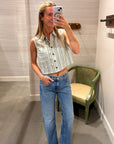 KATJA TOP IN SAGE STRIPE