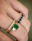 EMERALD + DIAMOND RING