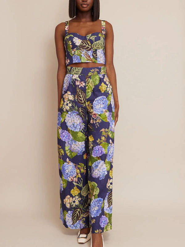JOSEPHINE PANTS IN FLORAL BLUE