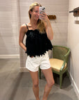 EMBROIDERED CAMI TOP