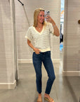 MID RISE DAZZLER ANKLE FRAY JEANS