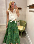 HIGHLAND TOP IN WHITE EYELET
