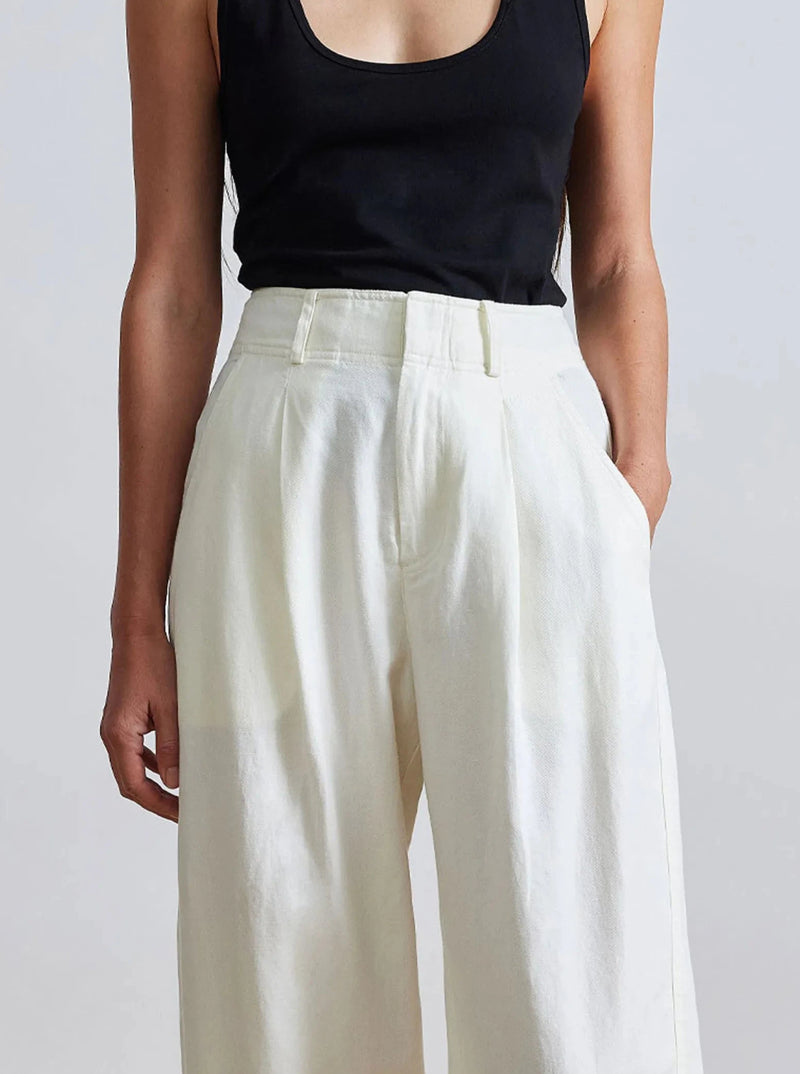 BARI CROP TROUSER IN CREAM