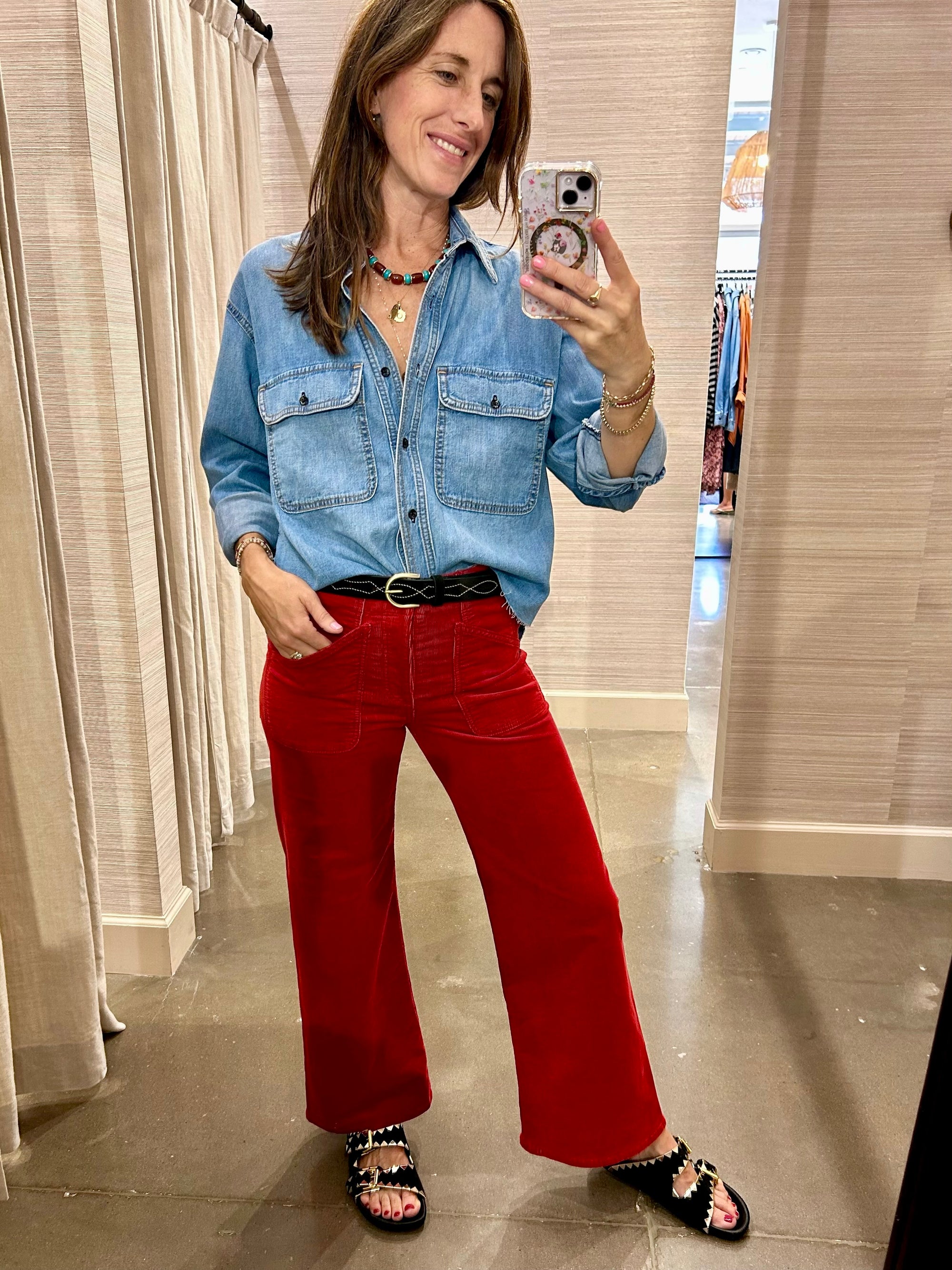 JAM PANT IN VINTAGE RED