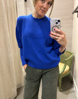 LELA SWEATER IN BRIGHT COBALT