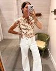 OCTAVIA TOP IN PARADISE CAMEL