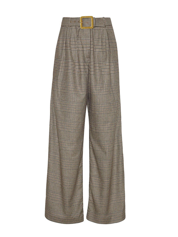 SOHO PANTS IN HOUNDSTOOTH PLAID