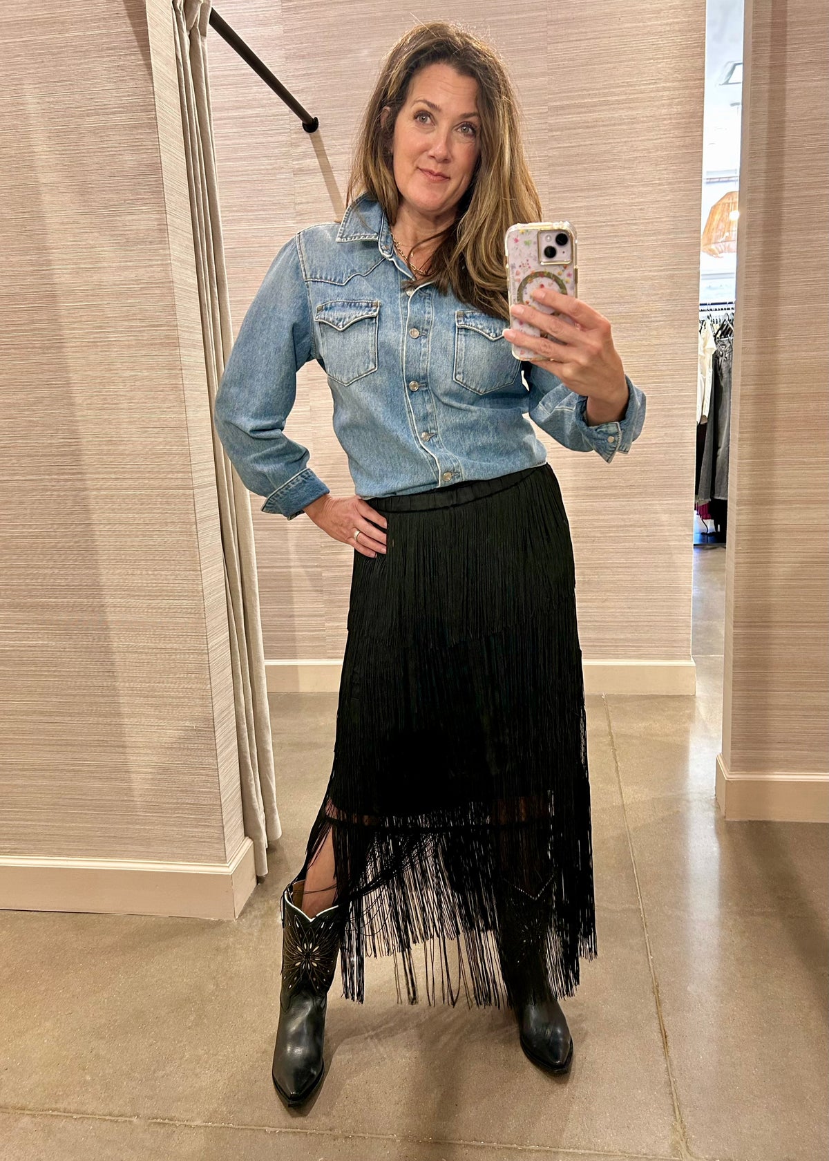 FRINGE SKIRT