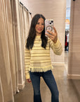 WESTERN STRIPE CREW SWEATER