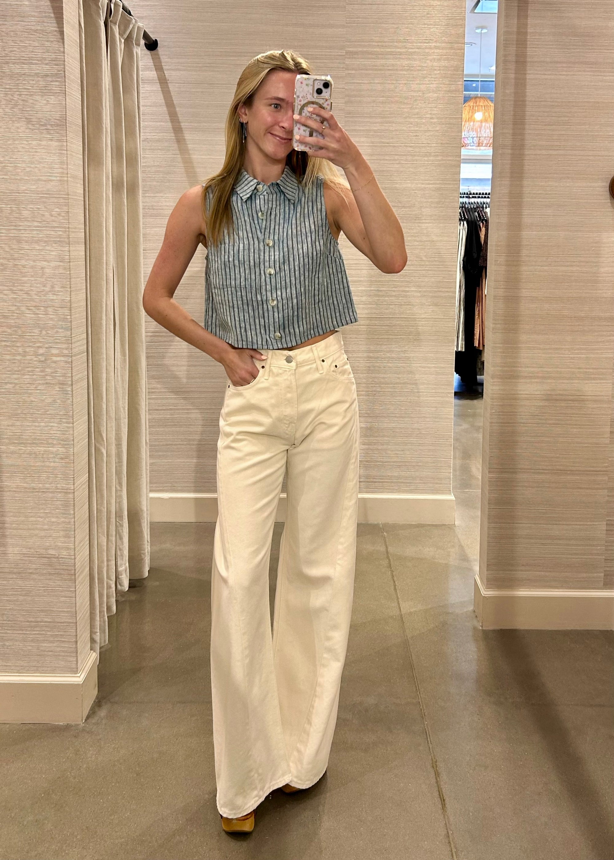 LEMON TWIST SNEAK JEANS IN NATURAL