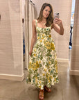 CALYPSO DRESS IN MEADOW IVORY